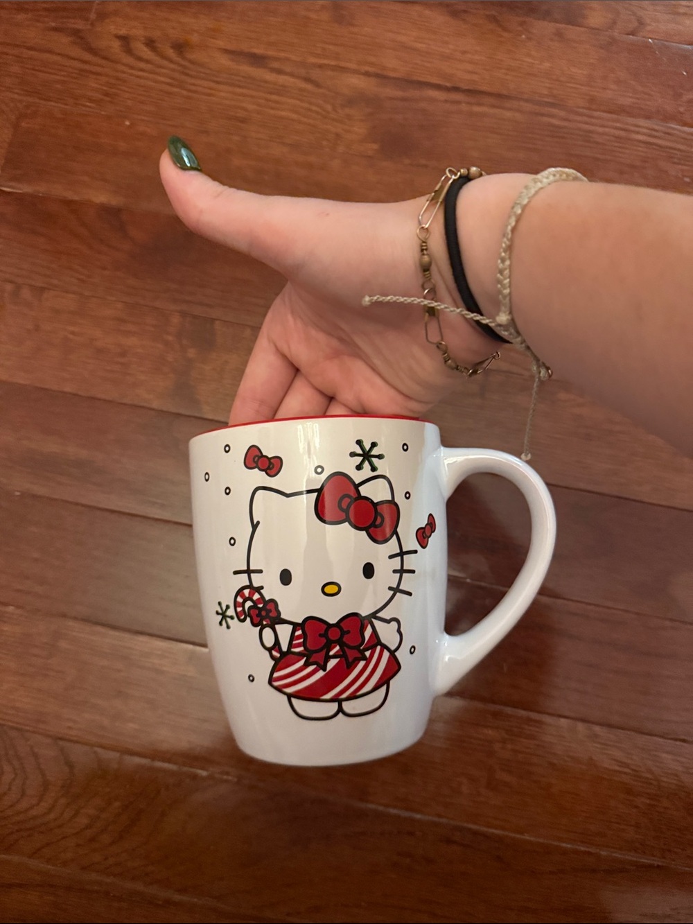 Hello Kitty White Ceramic Mug with Red Accents